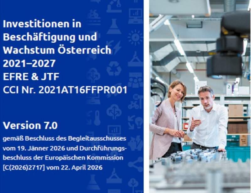 Das EU-Förderprogramm EFRE & JTF Österreich - für Innovation, Wohlstand und Klimaschutz