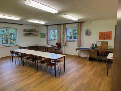 Ehemaliger Gemeinschaftsraum for der Sanierung