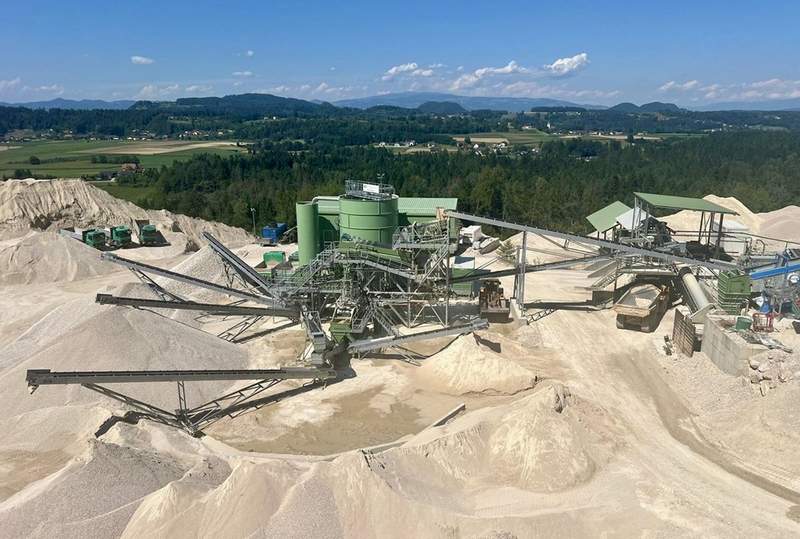 Neue Waschanlage im Steinbruch Wildenstein, ein EU-Förderprojekt.